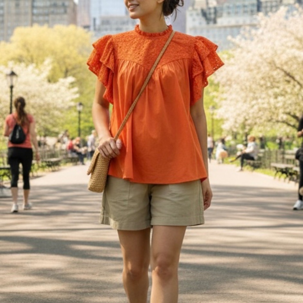 #A033 A New Day Orange Blouse - Size XXL - Picture 2 of 12